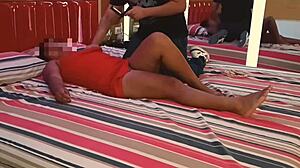 alejandra gets full body massage in room casting her chubby ass exposed
