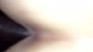 doggystyle this white bitch with massive black cock cumshot
