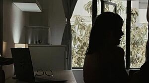 Curvy Porn Model Hooks Up with Tiny Roommate in Home Office