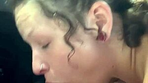 streetwalker bends over big ass out takes doggystyle creampie while watched