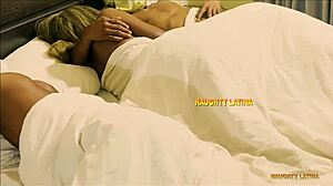 college ebony babe's wet pussy takes monster cocks from roommates in hardcore threesome
