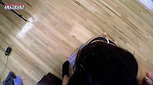 Hot Curvy Exotic Brunette Vanya Deepthroats Hard Cock and Swallows Thick Cum