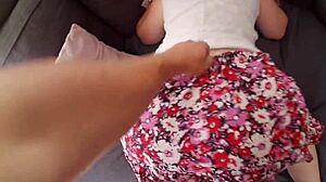 omg this big white ass stuck on sofa... i pull out cock and pound her doggy!!