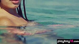 i'm so shy but this free spirit teen katrine pirs just slips outta her bikini outdoors... oops!