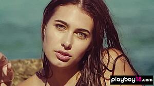 i'm so shy but this free spirit teen katrine pirs just slips outta her bikini outdoors... oops!