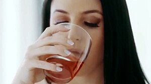 Angela's ass takes romantic cock pounding until she squirts wildly