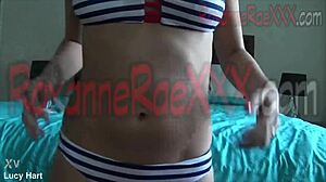 Just fucking my dildo hard in bikini until massive solo orgasm hits