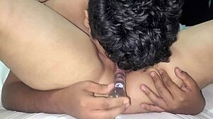 Chubby Latina Babe Licks Pussy During Homemade Masturbation to Orgasm