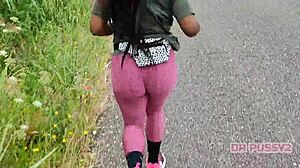 Ebony's Lonely Forest Run Sparks Deep Yearning Desires