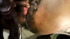 Hairy Kenyan ebony bends over bed as massive BBC pounds her wet pussy relentlessly