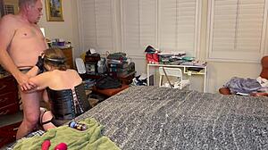 granny peggy sue pegs guy first time then gulps his hot cum mouthful pov