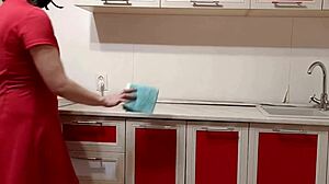 Housewife Delivers Incredible Joi Teasing Striped Panties Smelly Socks Dirty Feet Sink Upskirt Wet Pussy