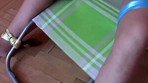 Blindfolded Milf Mommy Bound in Tight Scarf Torment!