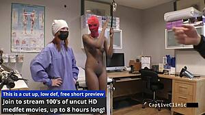 nurse jewel in latex gloves handcuffs patient for backstage pov pussy humiliation and spanking