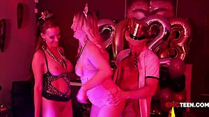 Simp american milf freeuse new years threesome party exploited innocent french toys group fuck 😏🍾
