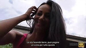 hunt4k guy fingers and licks stranger's wife before fucking her for cash in mall