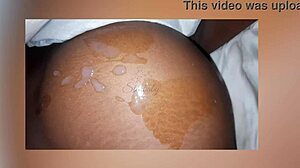 curvy starbaby flashes fat pussy and ass then takes cumshot craving creampie load