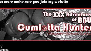 Cumlotta Hunter Swallows Cum in Naughty Nun Costume After Fat BBW Blowjob Session