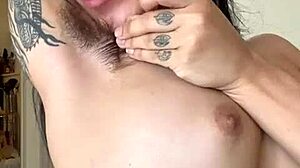 Licking tasty hairy armpits solo in raw fetish display armpit lick indulgence
