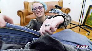 petite exotic coed raven fingers twat then swallows jizz 😍💦