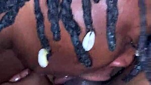 chubby ebony neighbor latenightbreeze3 flashes her fat belly and huge ass then deepthroats black cock 😍💦