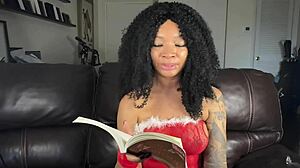 Hey Eva, reading Christmas stories got you flashing that curvy tattooed ass?