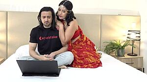 damn that huge ass desi bhabhi takes devar's cock in ass and pussy