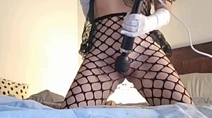 Halloween Black Bride Cosplay: Watch Her Finger That Wet Pussy to Orgasm!