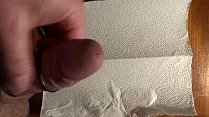 Close up cumshot drips from her wet pussy lips in slow motion tease