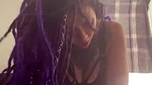 purple dreadlock latina emo slut dominated roughly by black master's monster bbc doggystyle