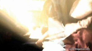 SEXY BRUNETTE MILF STRIPS AND TEASES EROTIC DANCE MOVES