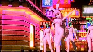 hatsune miku and megurine luka's big tits ass dancin cum tease 💃🍑