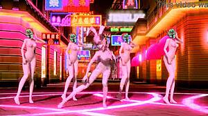 hatsune miku and megurine luka's big tits ass dancin cum tease 💃🍑