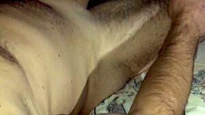 cum covered monster cock jerked off in bedroom nighttime explosion!!