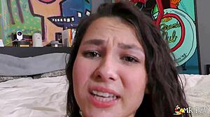 Liz Jordan's First Time Blowjob Leads to Wet Cowgirl Riding Intense Monster Cock Pleasure