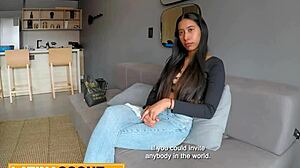 busty 18yo latina teen begs to deepthroat producer's monster cock for casting gig