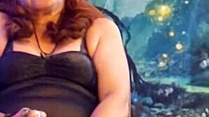 hotwife steffi dances her huge pussy lips on birthday dildo