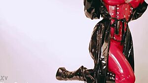 one trick pony struts in latex heels