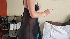 Hey, wanna watch me smoke with legs spread in sexy stockings?
