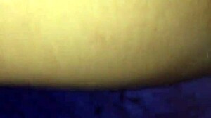 Teen ebony stretches her ass wide with huge black anal dildo close up