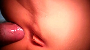 her perfect shaved ass grips so tight i explode inside during double toy play