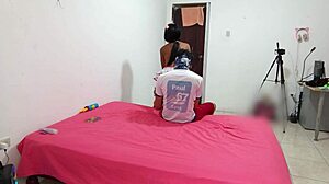 Stepsister invites sexy indian babe for lingerie erotic dance penis stays limp excited