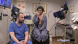 dr tampa relaxes curly rebel wyatt spreading shaved pussy for vibrator moans backstage 😌🍑