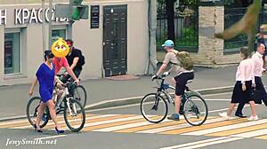 jeny strips naked in heels on street caught by hidden cam spying