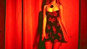 hey just chilling with this french blonde's relaxing striptease dance