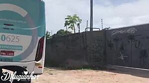 novinha masturbating in uber then gives her hairy asshole to big cock outdoors