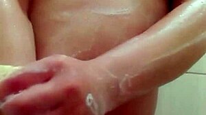 Hot Young Woman Showers Waxing Small Tits Bathroom Steam