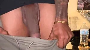 imagine her skinny frame kneeling to worship this massive black cock with pierced nipples bouncing