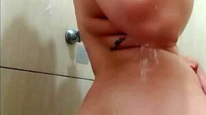 Hot Young Woman Showers Waxing Small Tits Bathroom Steam
