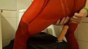 Big Ass Goth Slut Rides Huge Cock With Buttplug In